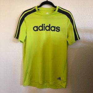 Adidas Boys XL Neon Green Tee Shirt